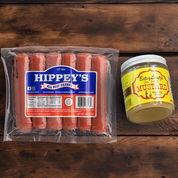 HIPPEY'S BEEF FRANKFURTERS, 1LB