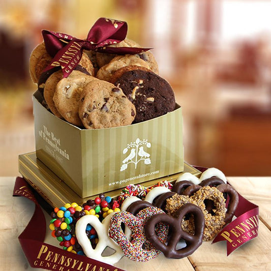 CHOCOLATE PRETZEL AND COOKIE SAMPLER