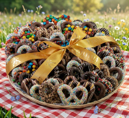 SPRING CHOCOLATE PRETZEL TRAY