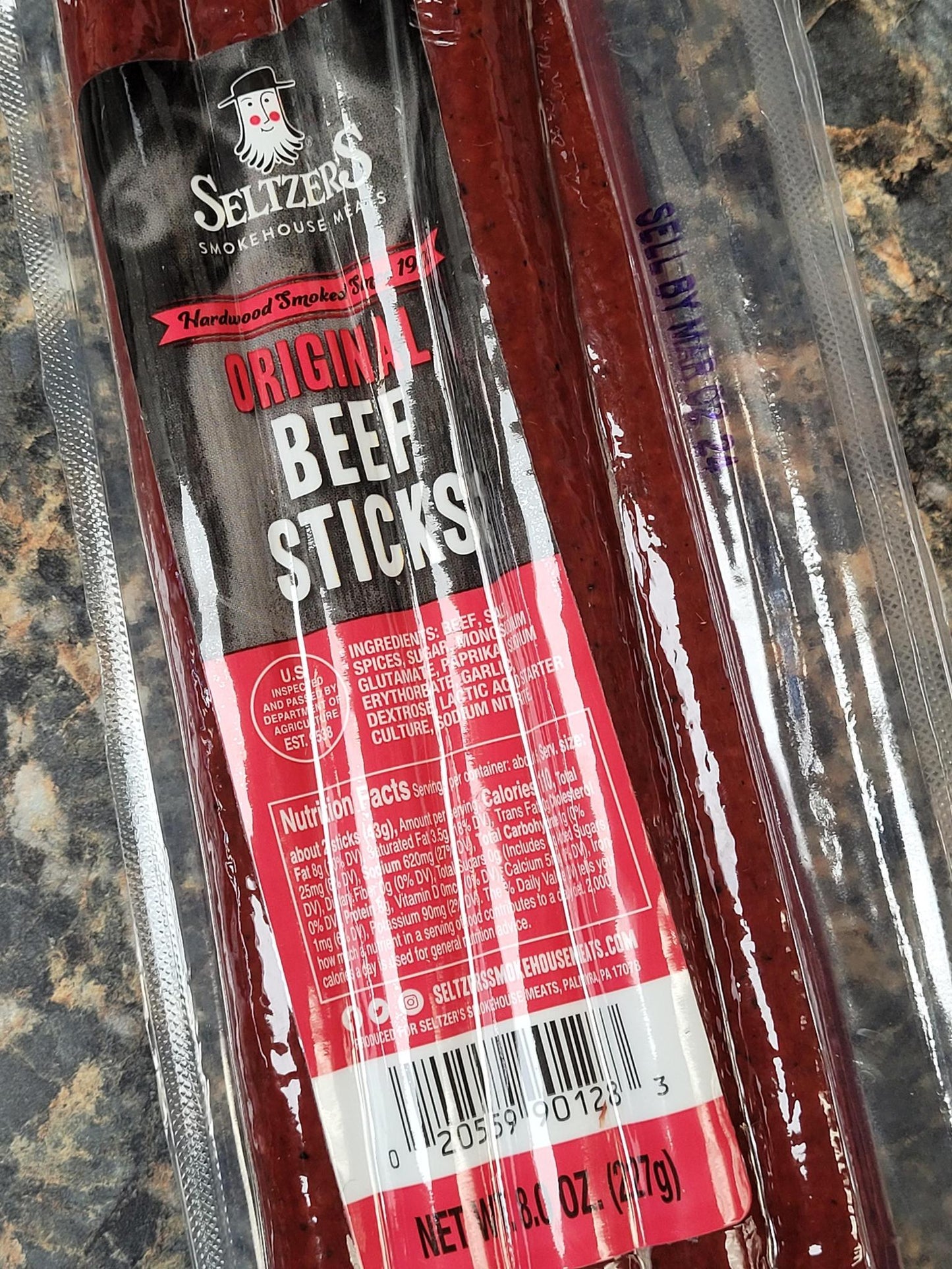 SELTZER'S ORIGINAL BEEF STICKS, 8 OZ.