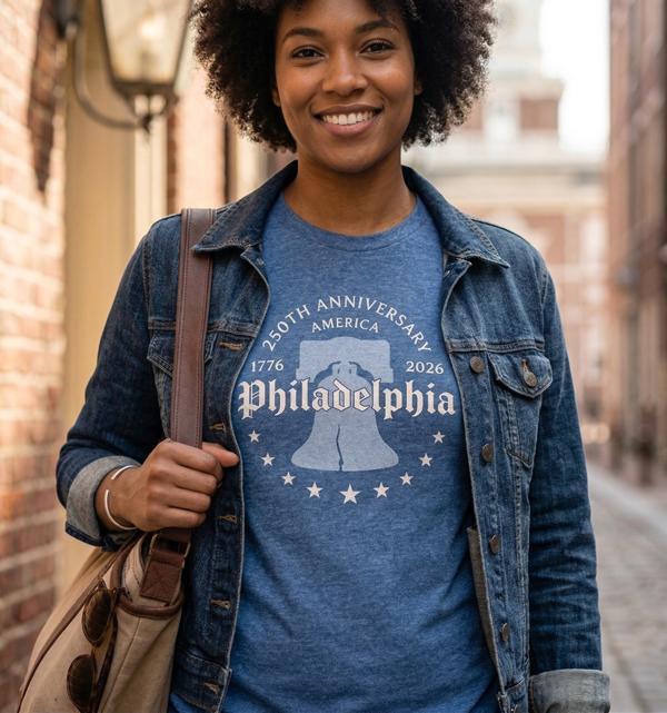 PHILADELPHIA 250TH NAVY T-SHIRT