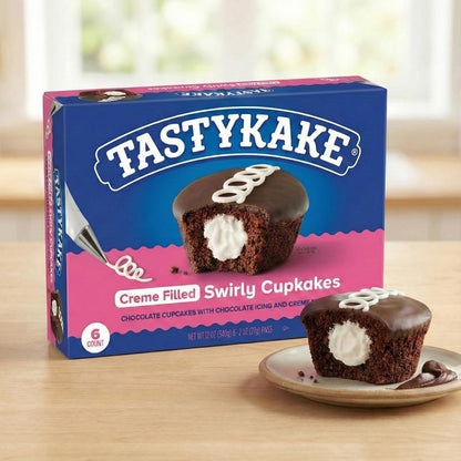 TASTYKAKE CREME FILLED SWIRLY CUPKAKES