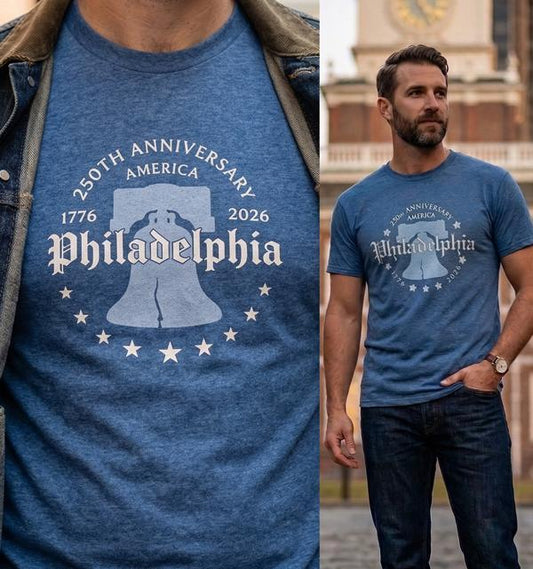 PHILADELPHIA 250TH NAVY T-SHIRT