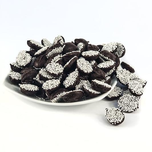 DARK CHOCOLATE NONPAREILS, 1 LB BOX