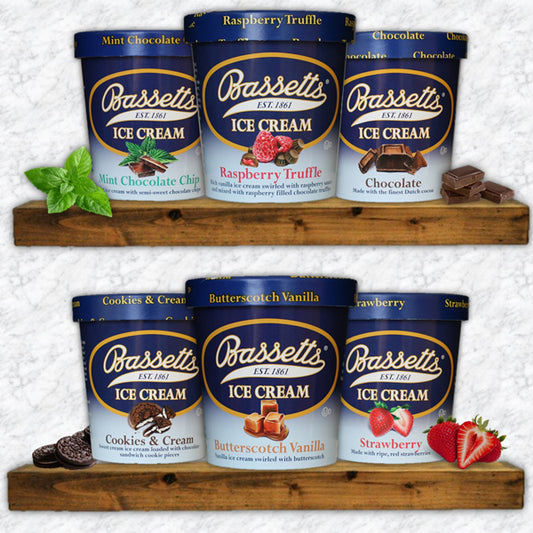 BASSETTS  ICE CREAM 6 PINT ASSORTMENT