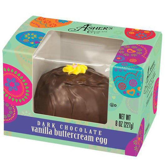 ASHER'S DARK CHOCOLATE VANILLA BUTTERCREAM EGG