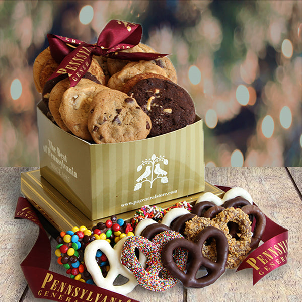 CHOCOLATE PRETZEL AND COOKIE SAMPLER