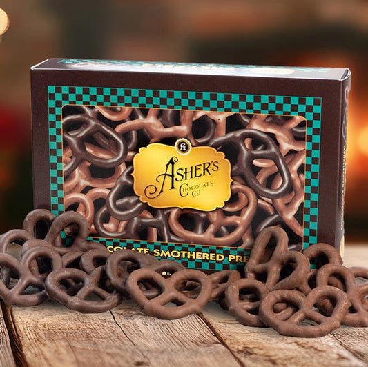 ASHER'S MILK & DARK PRETZEL, 14.6 OZ