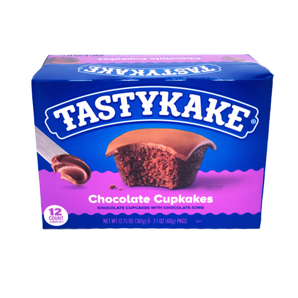 TASTYKAKE CHOCOLATE CUPCAKES, 1 BOX